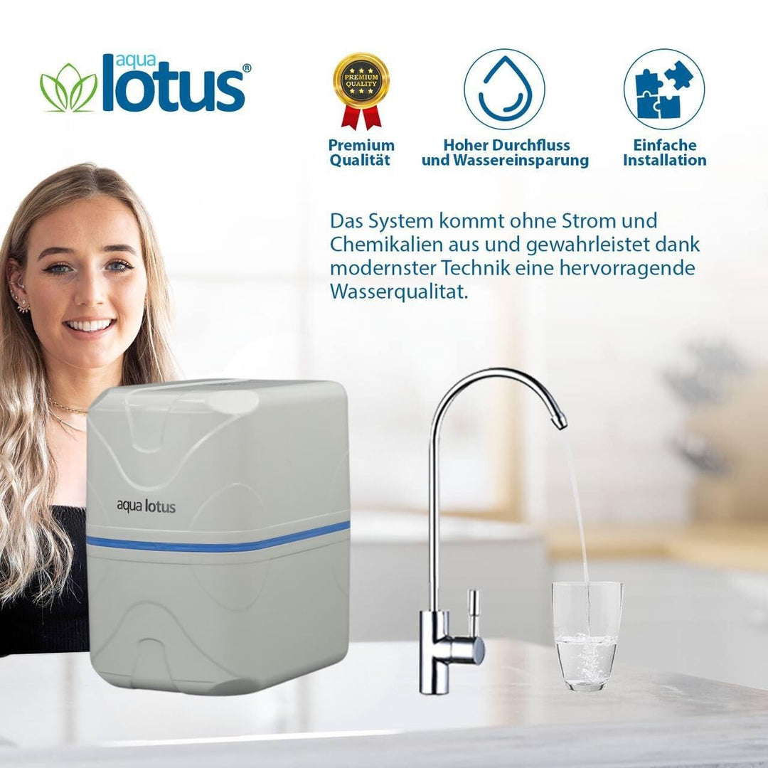 6 Stufige Umkehrosmose Osmose Osmoseanlage 75GPD Wasserfilter Aquax