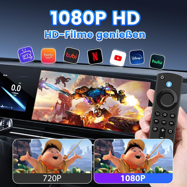 Carlinkit Fire DriveLink HDMI Adapter - konvertiert kabelgebundenes CarPlay für Fire TV Stick Stream