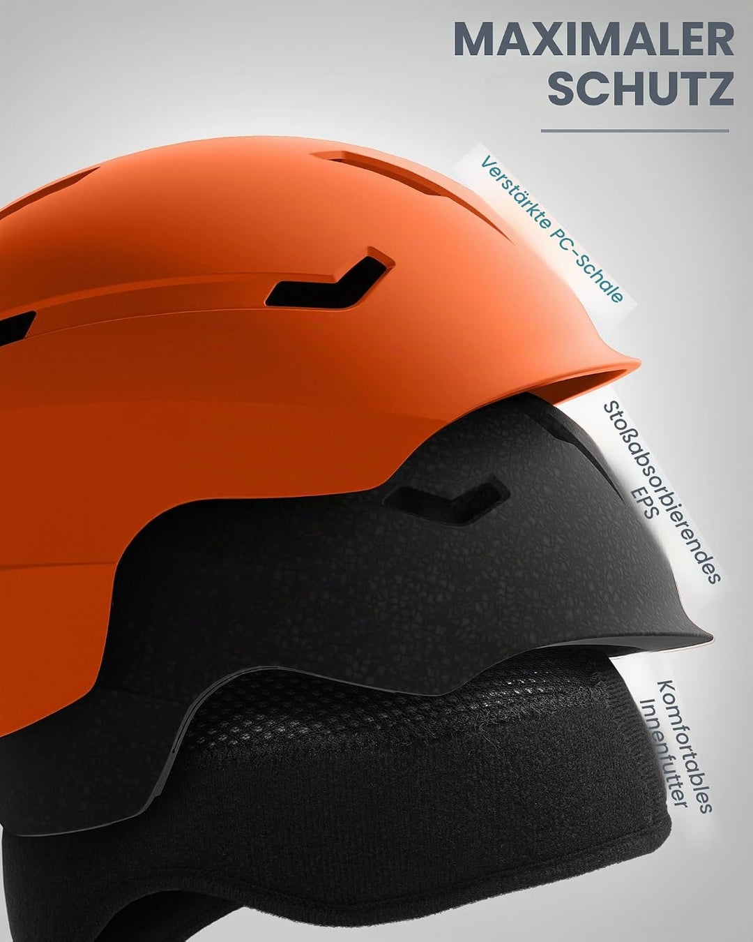 OutdoorMaster Skihelm-Set, Snowboard-Helm mit Brille für Erwachsene - 12 Belüftungsöffnungen - Skihe