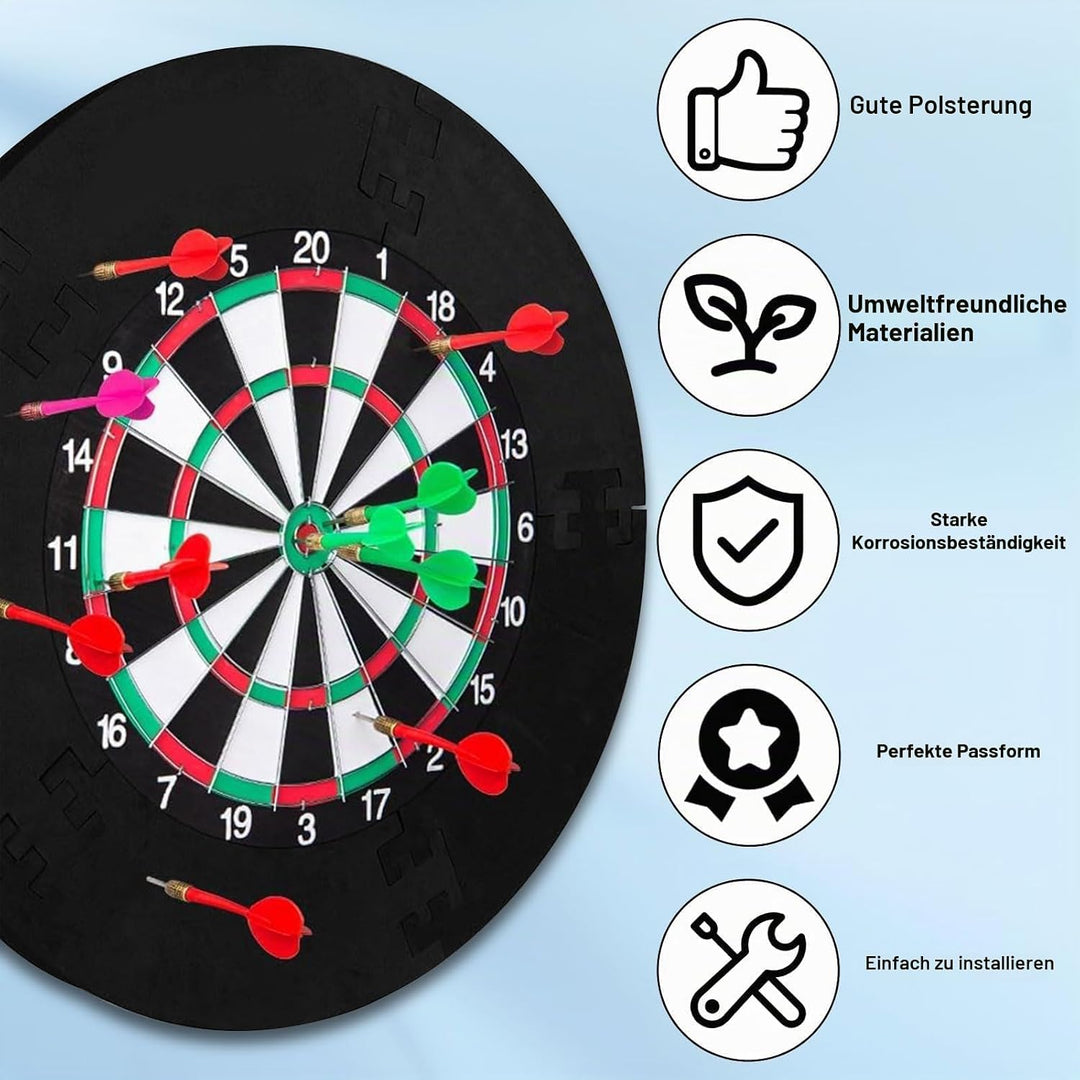 Dart Schutzring – Dartboard Surround für Ø 45 cm Dartscheibe – Dartscheibe Rundum Schutz &amp; Dartwand