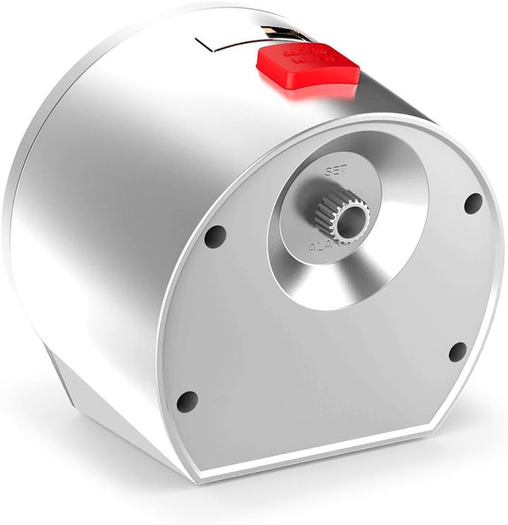 Atrium Funkwecker Analog Quarz ohne Ticken mit Beleuchtung, Nachtlicht und Snooze Silber A960-19
