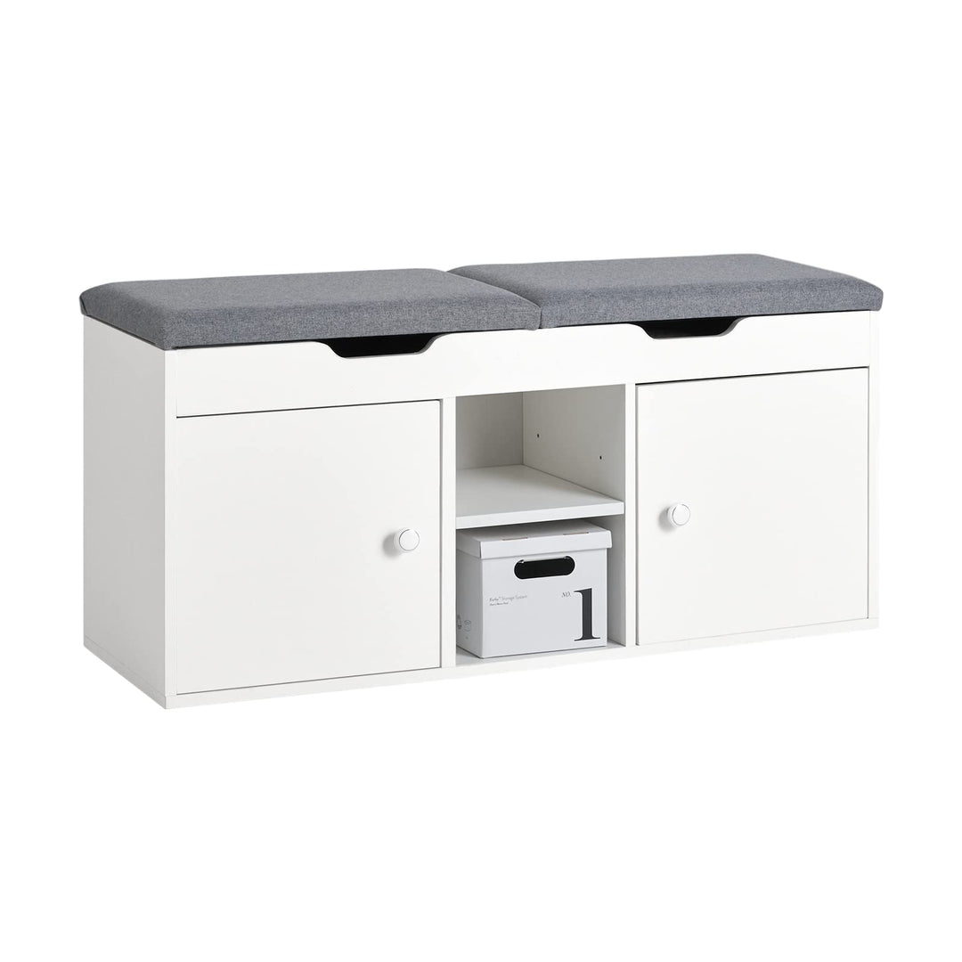 SoBuy Sitzbank mit Stauraum, Schuhbank mit Sitzfläche, Schuhschrank mit Sitzbank, Schuhregal Platzsp