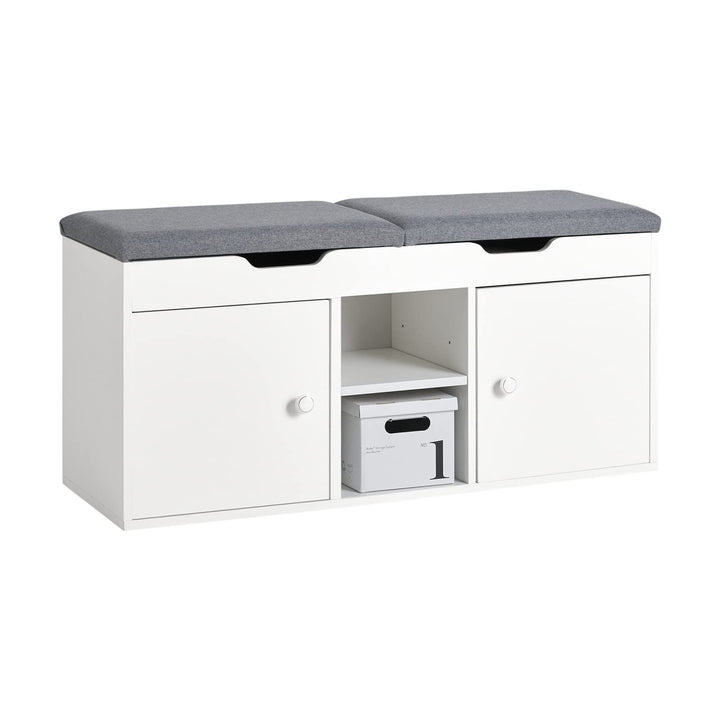 SoBuy Sitzbank mit Stauraum, Schuhbank mit Sitzfläche, Schuhschrank mit Sitzbank, Schuhregal Platzsp
