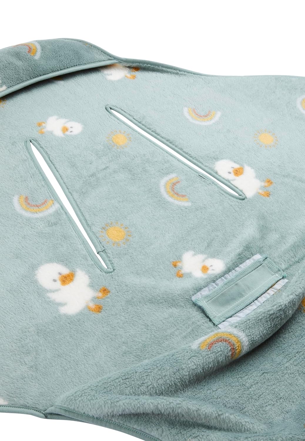 Einschlagdecke aus Plüsch mit allover Motiv Ente Edda Lou