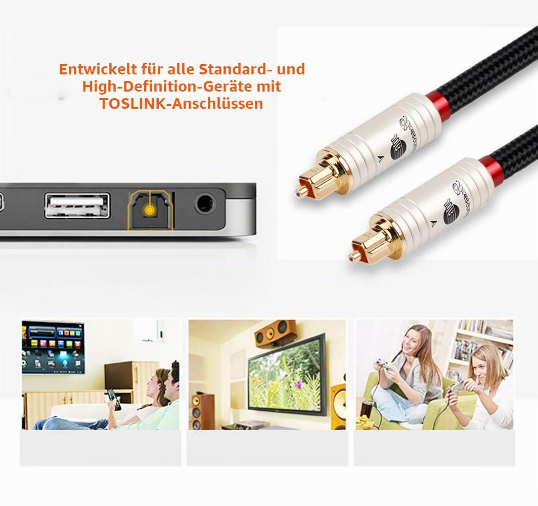 BOAACOUSTIC JIB Audio &amp; HiFi Optical Audio Cable Optisches Audiokabel High end Toslink Kabel Audioph
