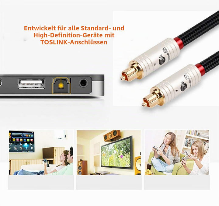BOAACOUSTIC JIB Audio &amp; HiFi Optical Audio Cable Optisches Audiokabel High end Toslink Kabel Audioph