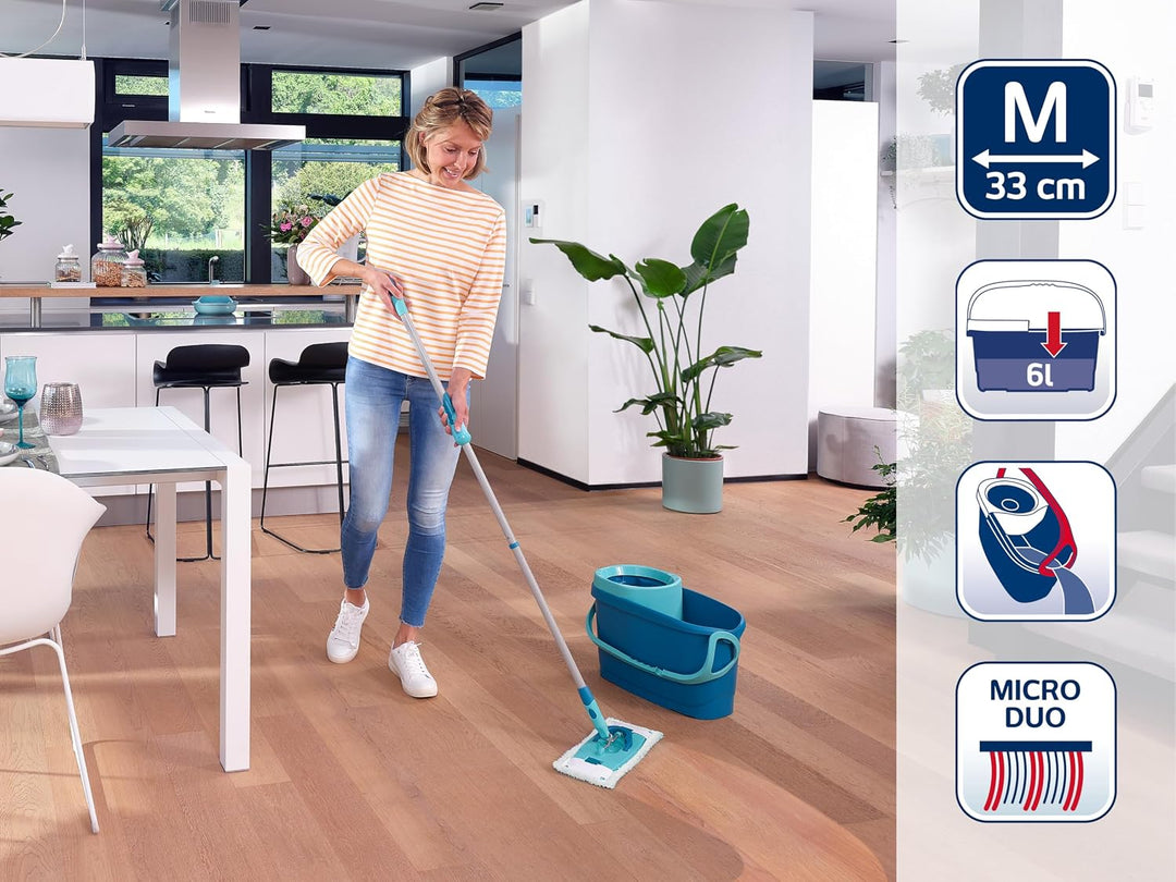 Leifheit Bodenwischer Set CLEAN Twist M Ergo Micro Duo und Kraftreiniger Set Clean Twist Ergo 2.0 mi