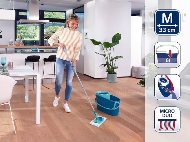 Leifheit Bodenwischer Set CLEAN Twist M Ergo Micro Duo und Kraftreiniger Set Clean Twist Ergo 2.0 mi
