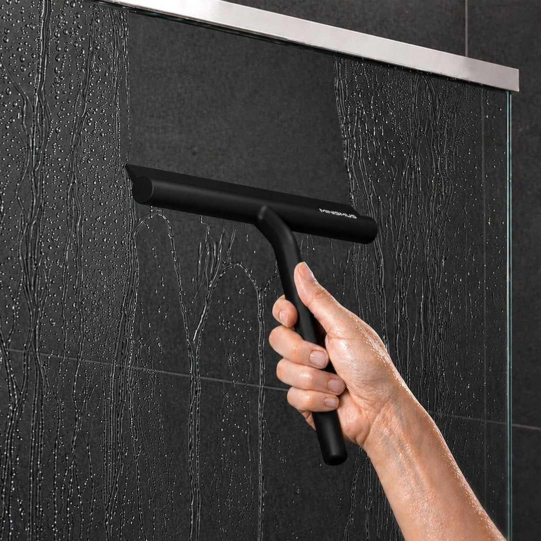 Minismus Duschabzieher - Abzieher für Dusche, Bad, Fliesen, Spiegel, Fenster - inkl. Magnet-Halterun