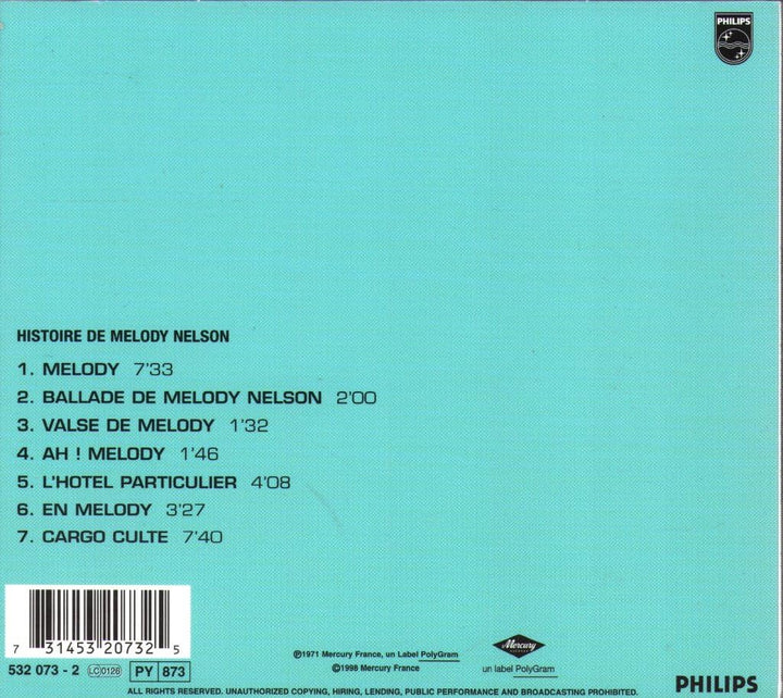 Histoire de Melody Nelson, Audio-CD