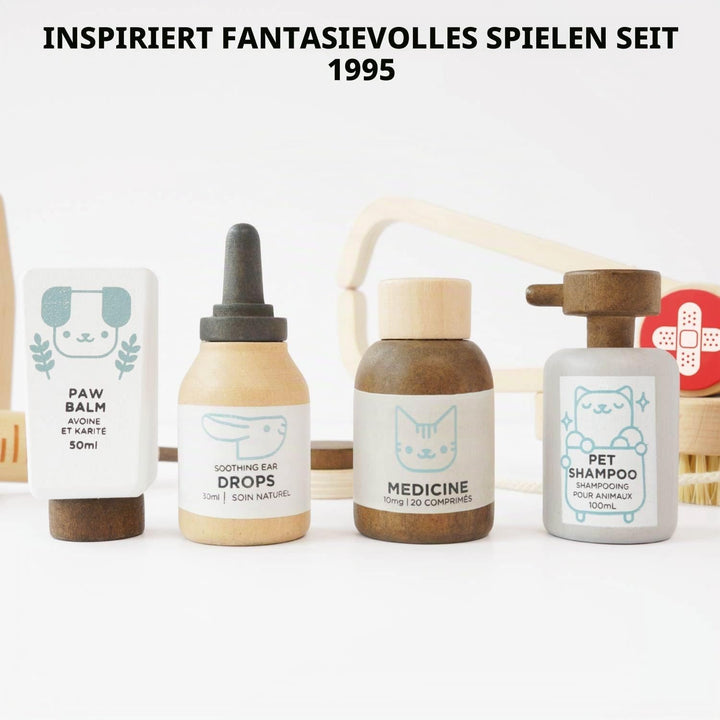 Le Toy Van - TV292 Arztkoffer aus Holz für Kinder, 3 Jahre, Montessori Spielzeug, komplette Stofftas
