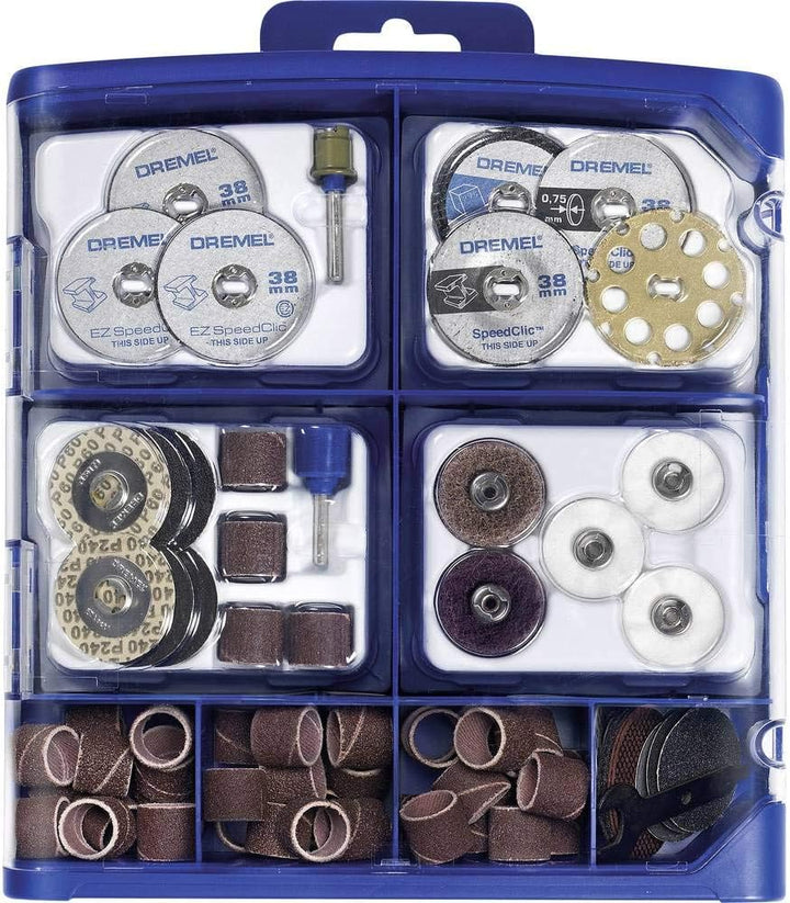 Dremel SC725 EZ SpeedClic Mehrzweck Zubehörset (70 Zubehörteile zum Schleifen, Schneiden, Schärfen,