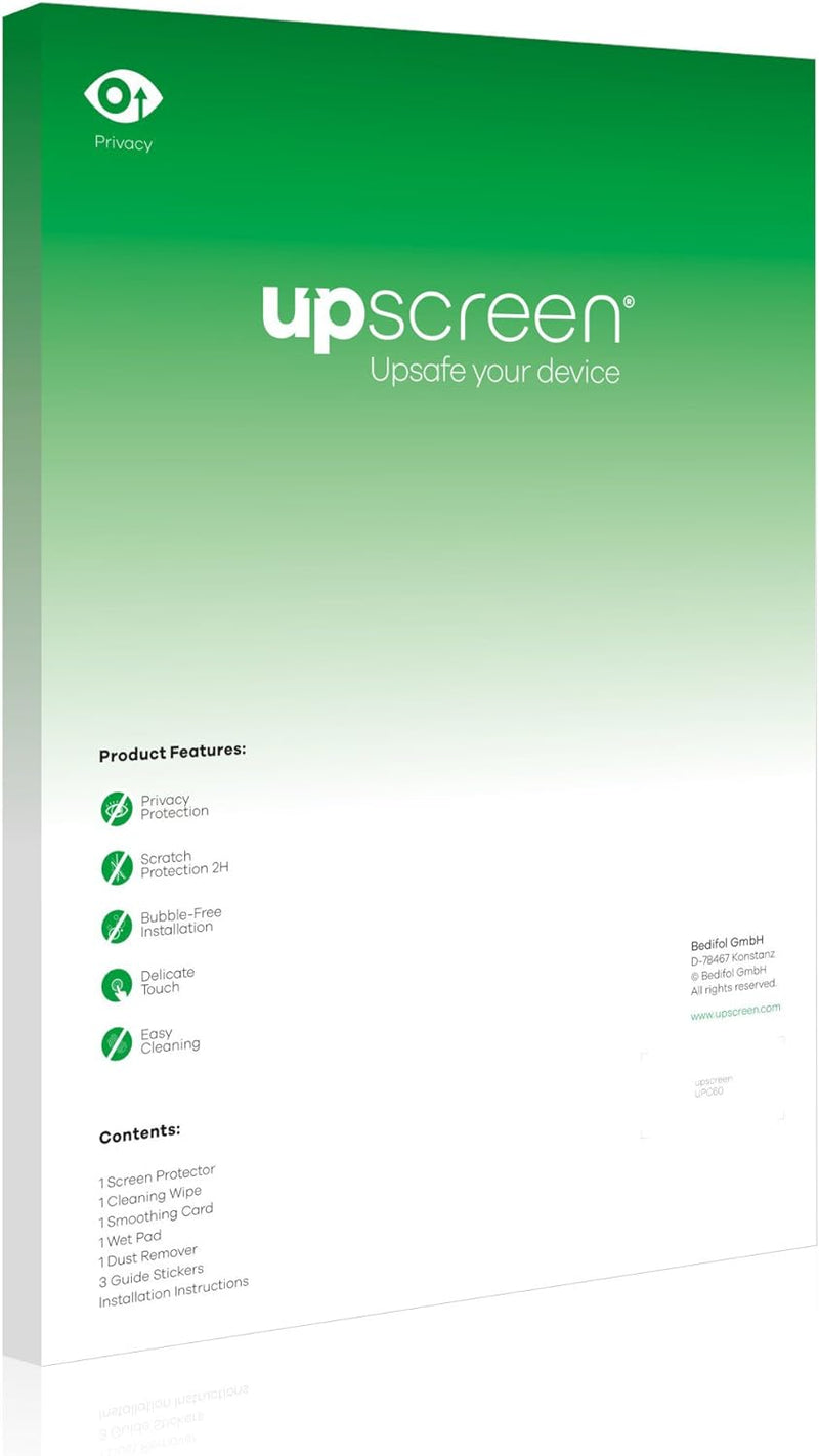 upscreen 13.3" Anti-Spy Blickschutzfolie für 13,3 Zoll Tablets (33.8 cm) [270 x 203 mm, 4:3] - Priva