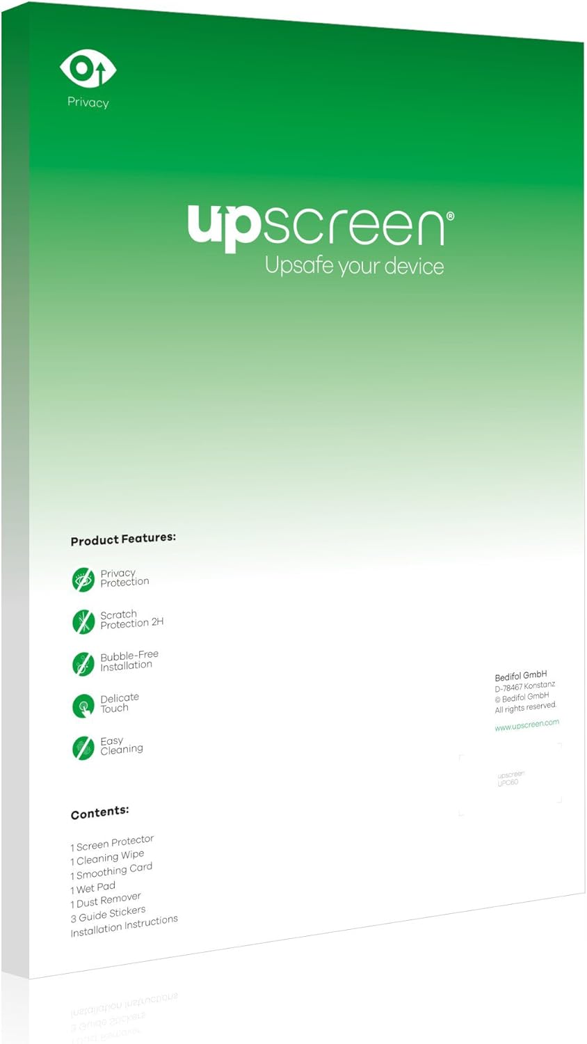 upscreen 14" Anti-Spy Blickschutzfolie für 14,0 Zoll Standardgrössen (35.6 cm) [310 x 175 mm, 16:9]