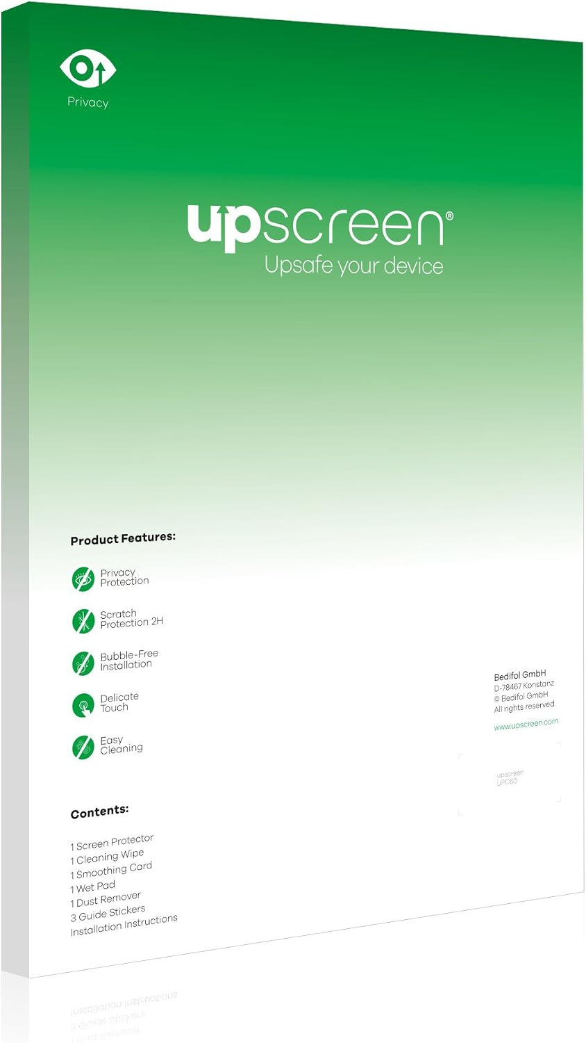 upscreen Anti-Spy Blickschutzfolie für HP Omen 17-cb0171ng Privacy Screen Displayschutz-Folie [Sicht
