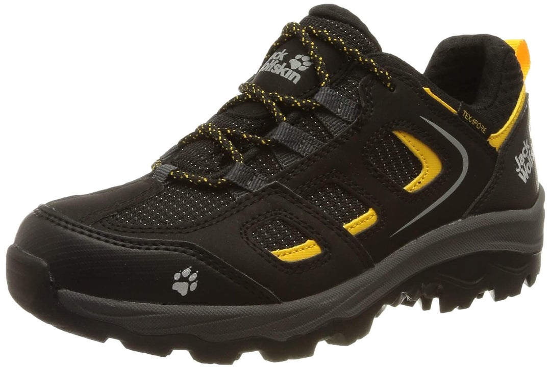 Jack Wolfskin Unisex VOJO TEXAPORE LOW K Wanderschuhe 26 EU Black Burly Yellow, 26 EU Black Burly Ye