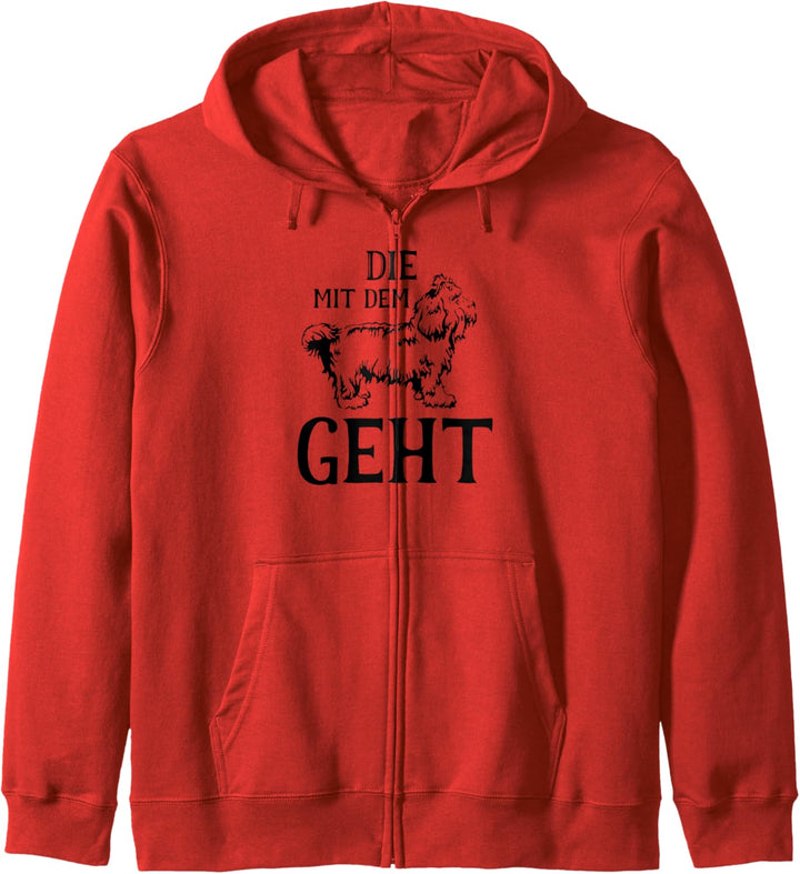 Die mit dem Bolonka Zwetna geht, Hund Kapuzenjacke