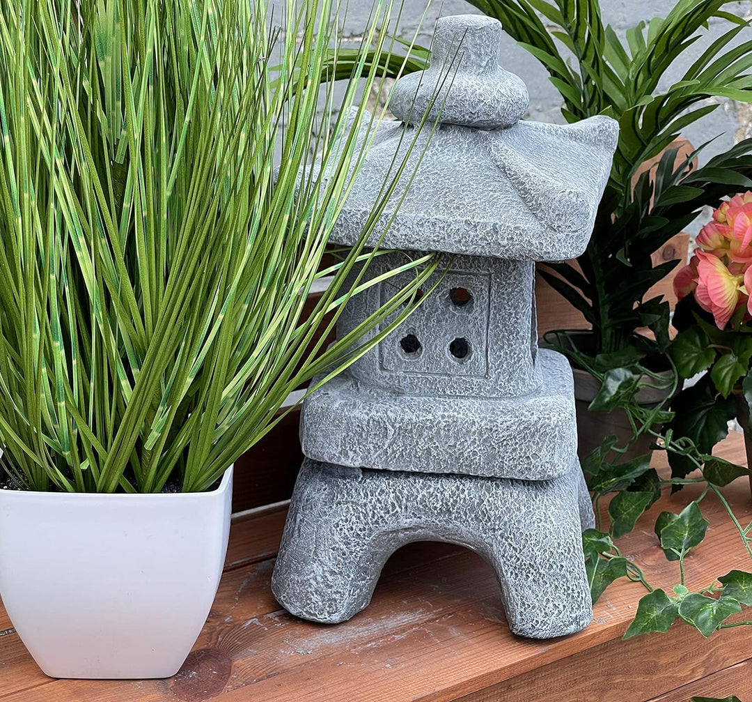 Stone and Style Pagode Asiatische Laterne Fernost Steinguss Steinfigur frostfest