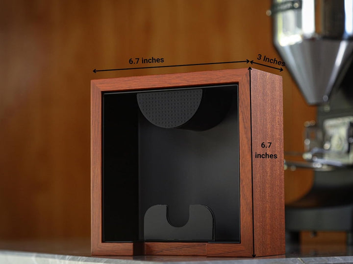 Rosewood Espresso Knock Box - Kaffeepuckeimer mit stossdämpfender Stange & rutschfestem Boden | Prem