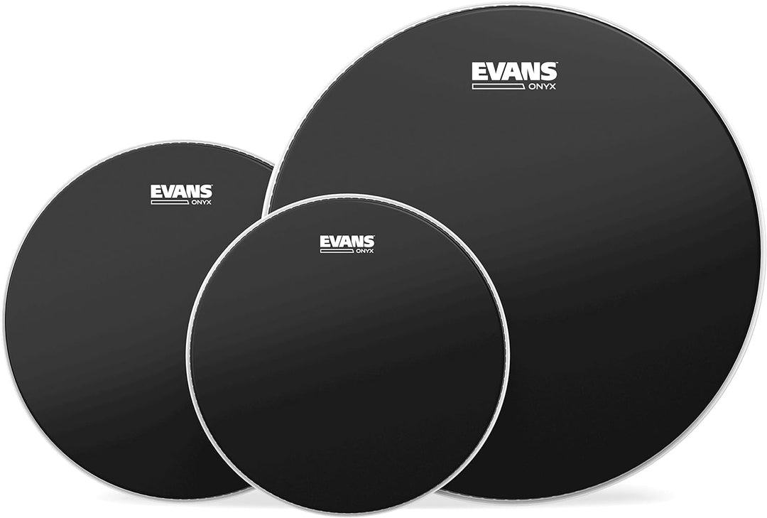 Evans ETP-ONX2-F Onyx (schwarz) Tom Pack Fusion 25,4 cm (10 Zoll), 30,4 cm (12 Zoll), 35,5 cm (14 Zo
