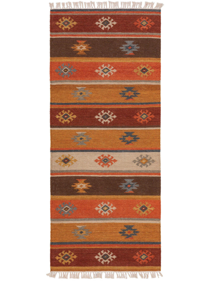 benuta Pure Handgewebter Kelim Zohra - Wolle - Läufer & im Style: Kelim,Traditionell, Ethno-Style, N