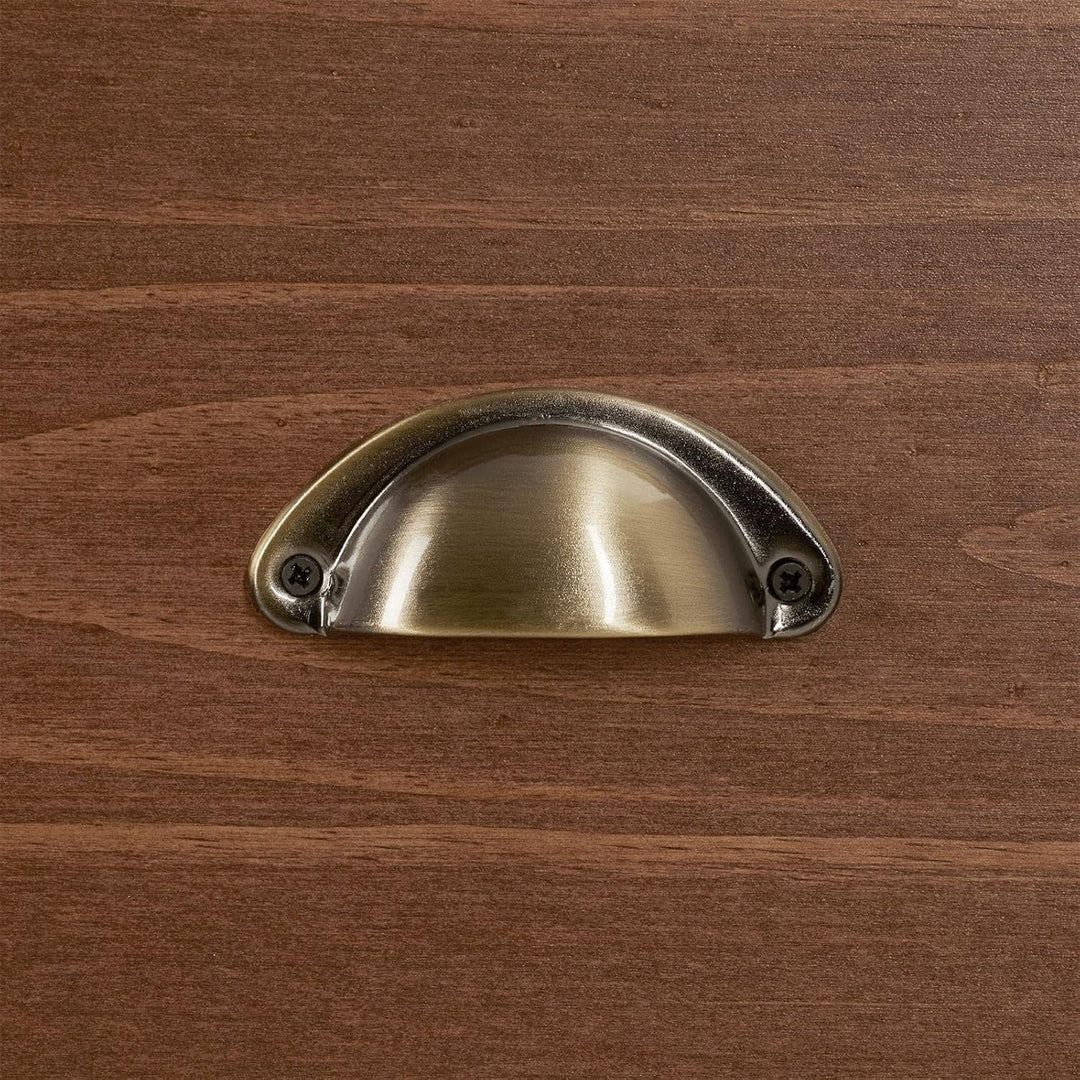 IDIMEX Schubladenschrank Paris aus Kiefer massiv in kastanienfarben, schöne Kommode mit Muschelgriff