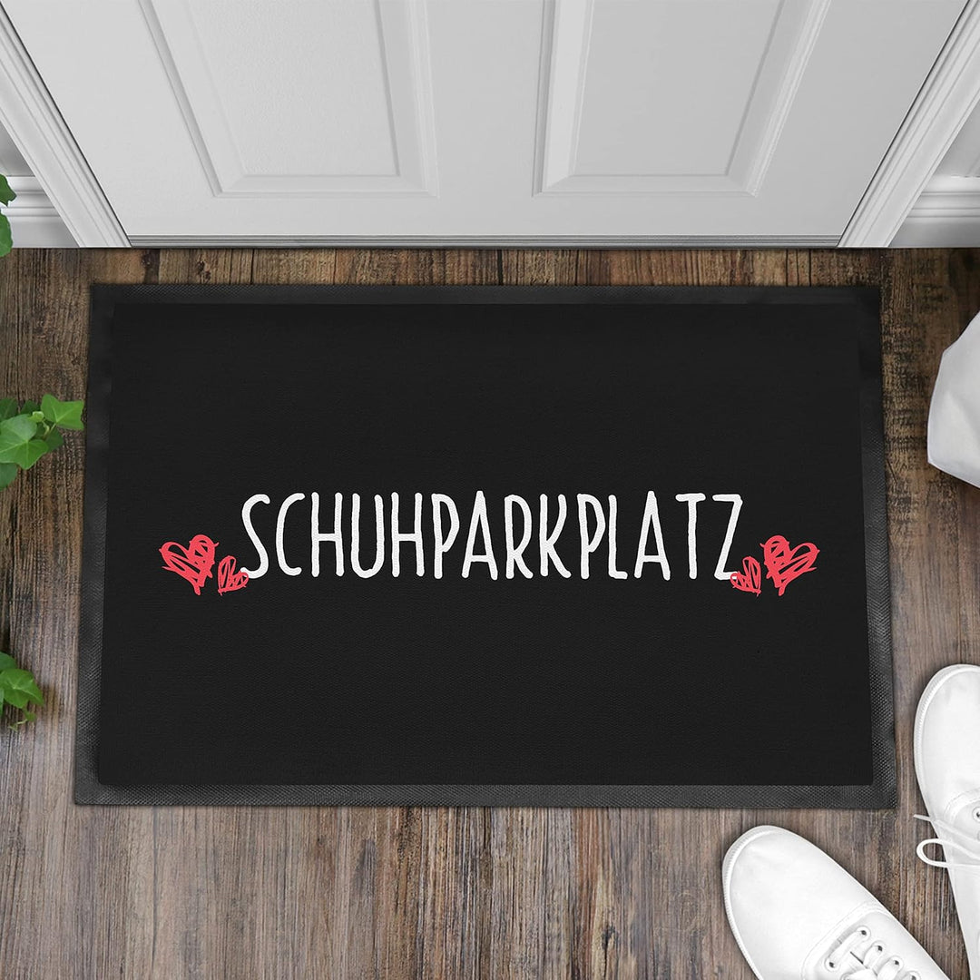 Trendation - Schuhparkplatz Lustige Fussmatte Geschenk Fussmatte mit Spruch Innen und Aussenbereich