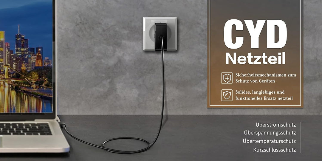 CYD 45W 19.5V Notebook Netzteil-Ladekabel für Ladegerät-HP Pavilion Serie 17-g119dx 17-g121wm m1-u00