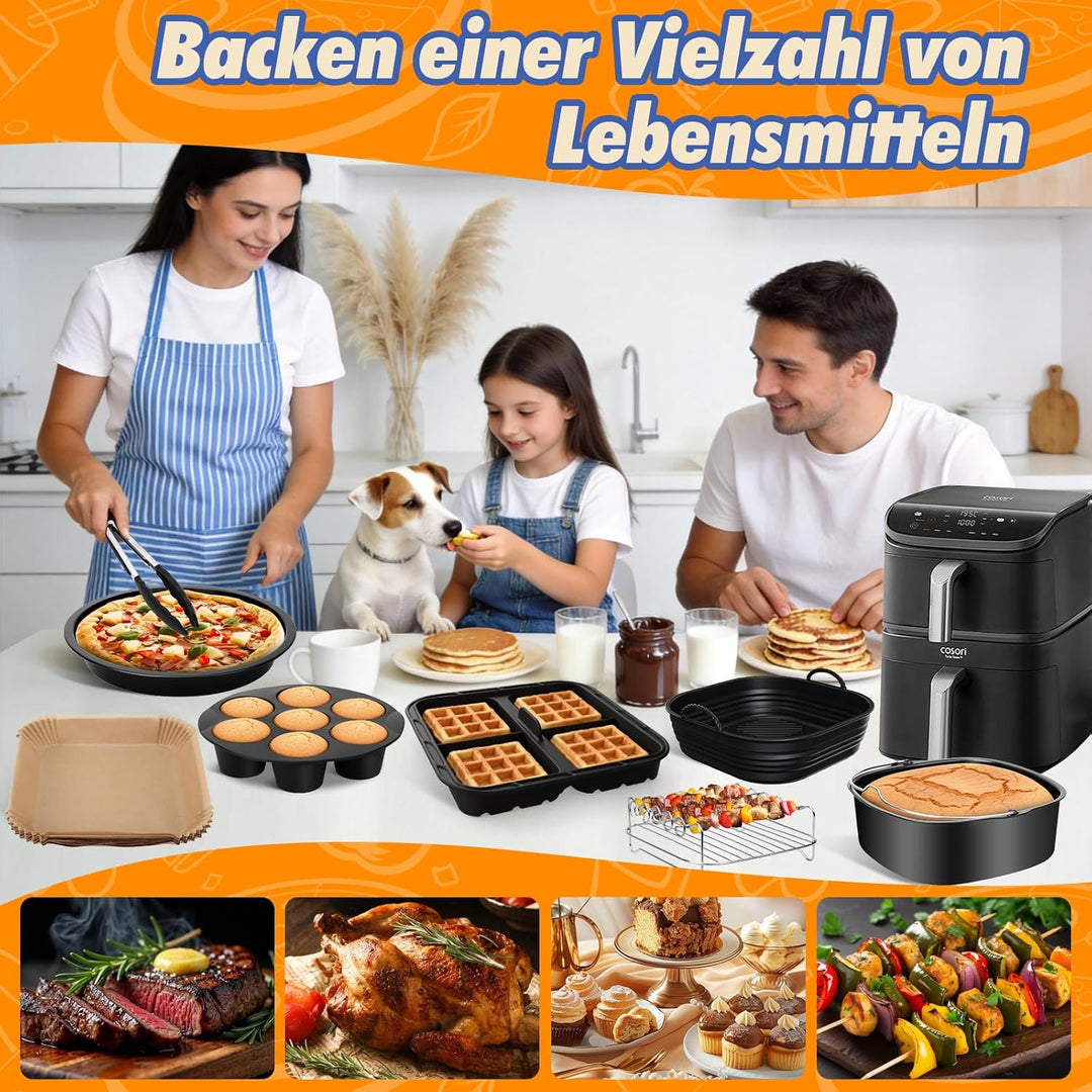 22CM Heissluftfritteuse Zubehör - Airfryer Zubehör für COSOR Turboblaze 5.5L / 6L / 6.2L Turbo Tower