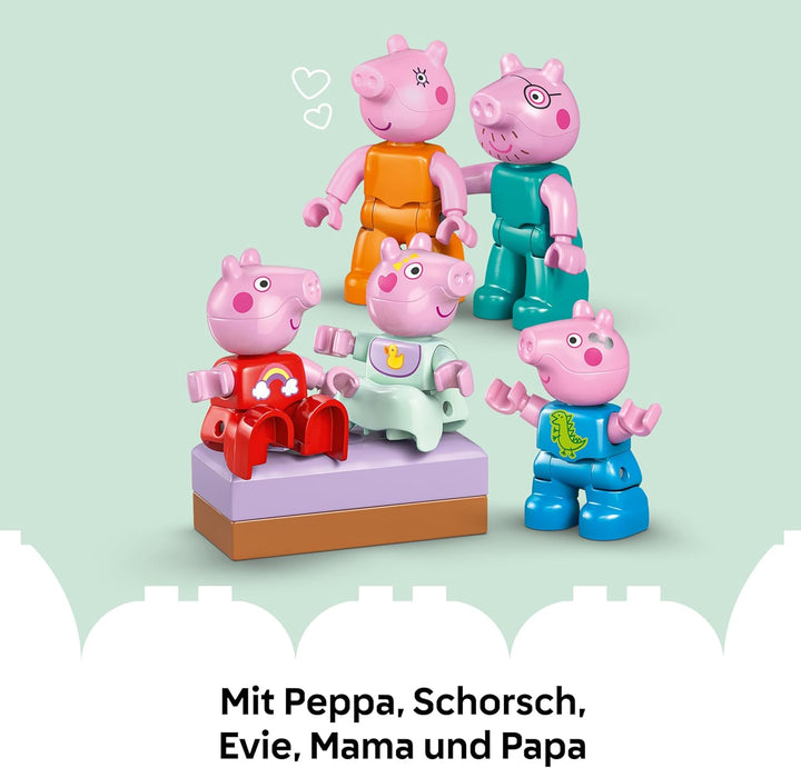 LEGO DUPLO Peppa Wutz Familienhaus - Lernspielzeug zur Förderung der Motorik - Montessori Spielzeug