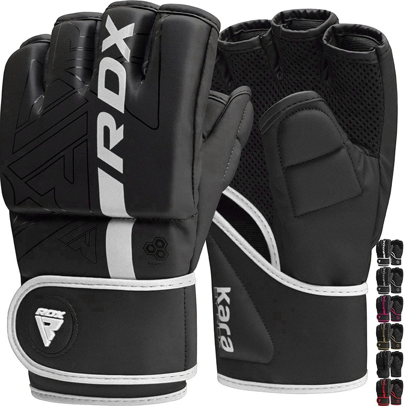 RDX Profi MMA Handschuhe Training, Kara Maya Hide Leder, Sparring Grappling Kampfsport Kickboxen Sch