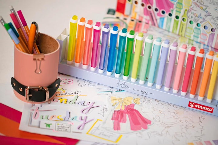 Textmarker - STABILO swing cool - 18er Tischset - mit 8 verschiedenen Leuchtfarben & 10 Pastellfarbe