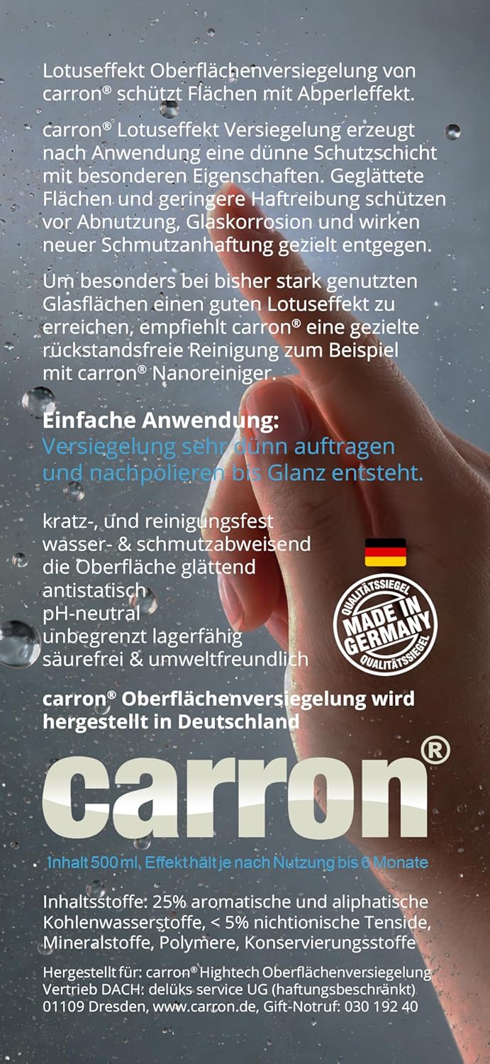 Versiegelung Duschwand Glaswand Fliesen mit Lotos-Effekt