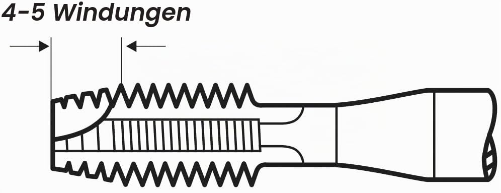 VÖLKEL Einschnittgewindebohrer Satz 16-tlg. | Form B | HSSE Gewindeschneider Set mit verstellbarem W
