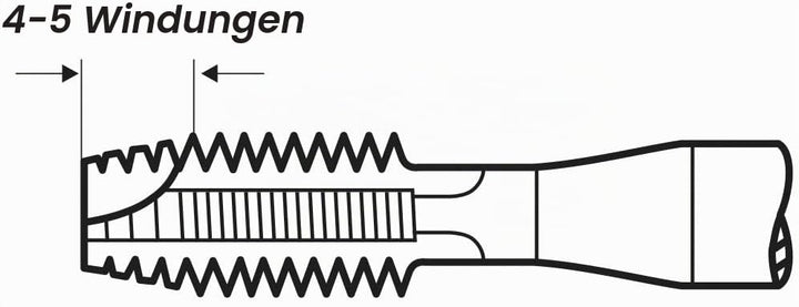 VÖLKEL Einschnittgewindebohrer Satz 16-tlg. | Form B | HSSE Gewindeschneider Set mit verstellbarem W