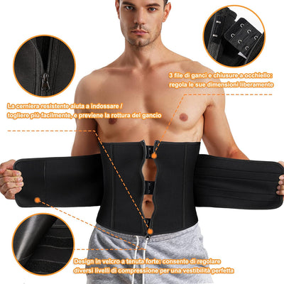 CHUMIAN Herren Bauchweggürtel Fitnessgürtel Verstellbare Neopren Sauna Gürtel Schwitzgürtel Taille T