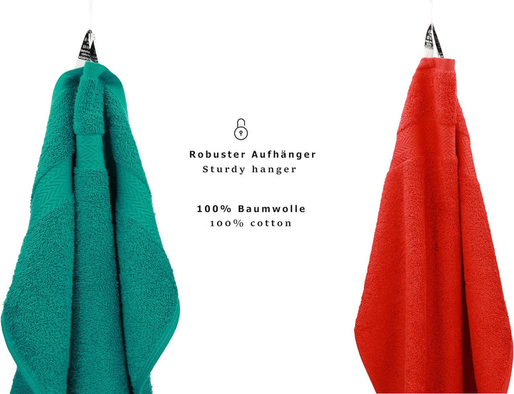 Betz 10-TLG. Handtuch-Set Premium 100% Baumwolle 2 Duschtücher 4 Handtücher 2 Gästetücher 2 Waschhan
