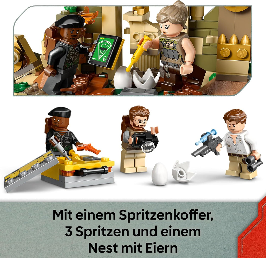 LEGO Jurassic World Spinosaurier & Quetzalcoatlus: Hubschrauber-Einsatz – 2 Spielzeug-Dinosaurier, H