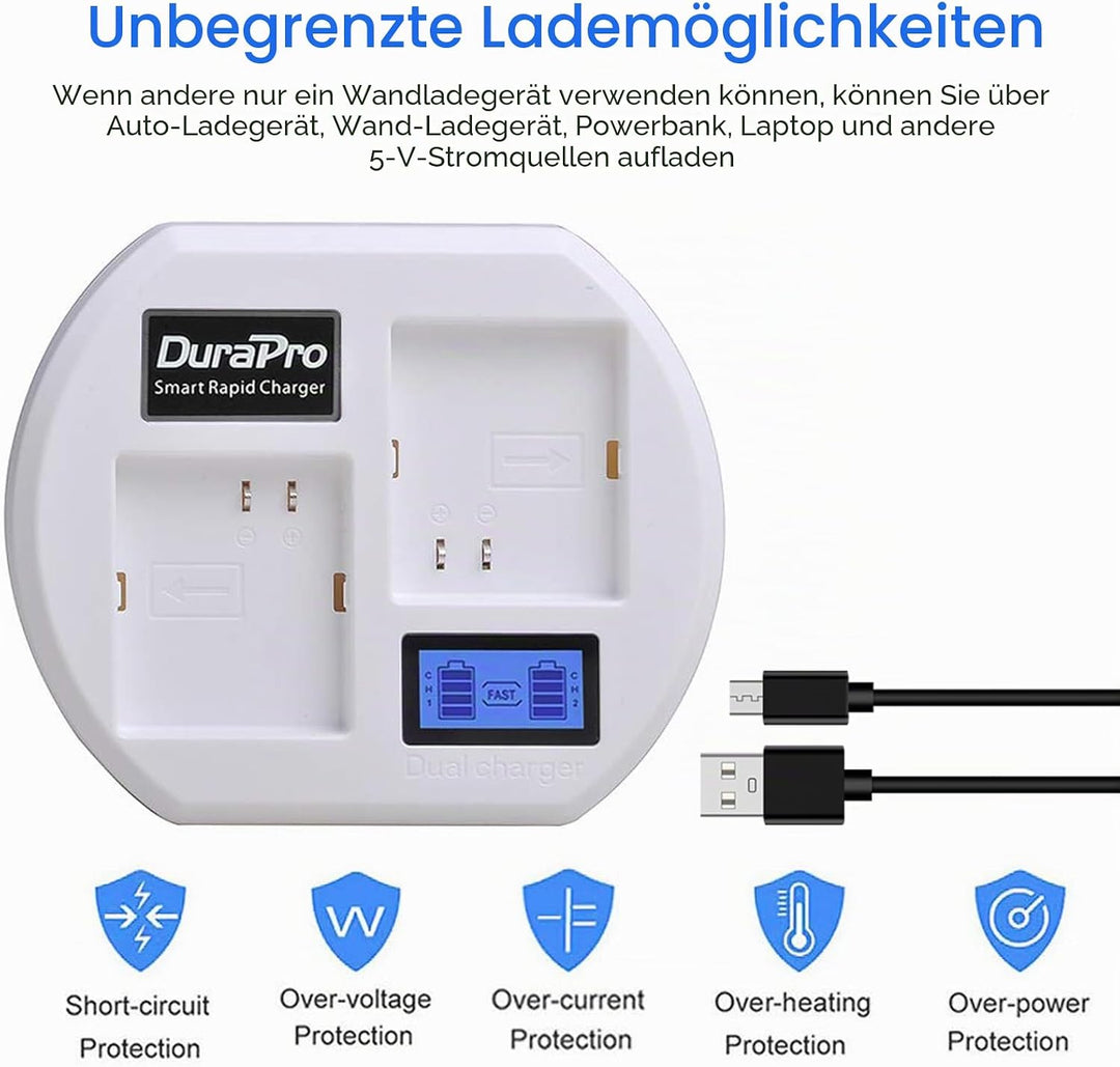 DuraPro LCD Dual Akku Ladegerät Ladestation für Arlo Pro, Arlo Security Light, Arlo Pro 2 & Arlo Go