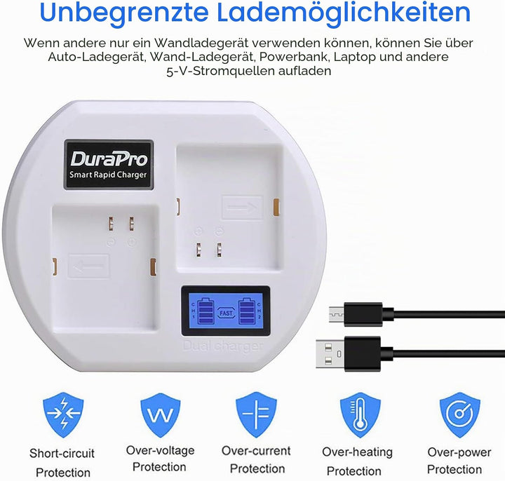 DuraPro LCD Dual Akku Ladegerät Ladestation für Arlo Pro, Arlo Security Light, Arlo Pro 2 & Arlo Go