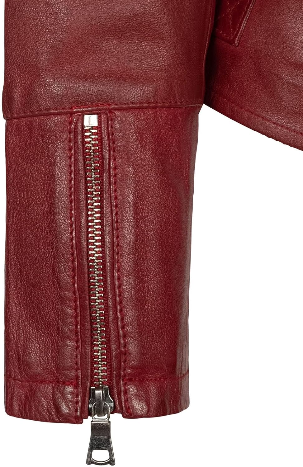 Damen Lederjacke echt Leder Jacke D-490, Rot