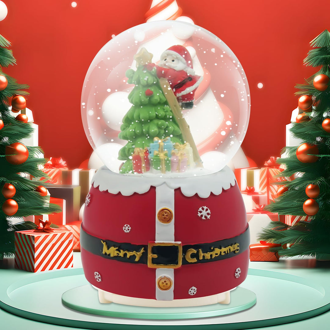 Daixilan Weihnachten Schneekugel Laterne Musical, Schneekugeln Weihnachten mit Musik, Glitter Schnee