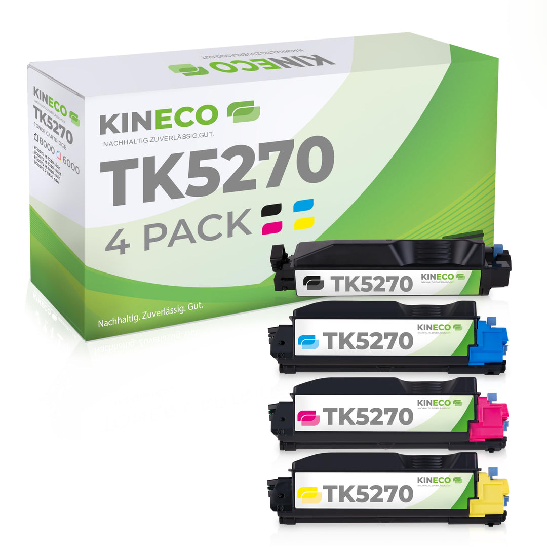 Kineco Set 4 Toner kompatibel für Kyocera TK5270 TK-5270 ECOSYS M6230cidn M6230cidnt M6630cidn P6230