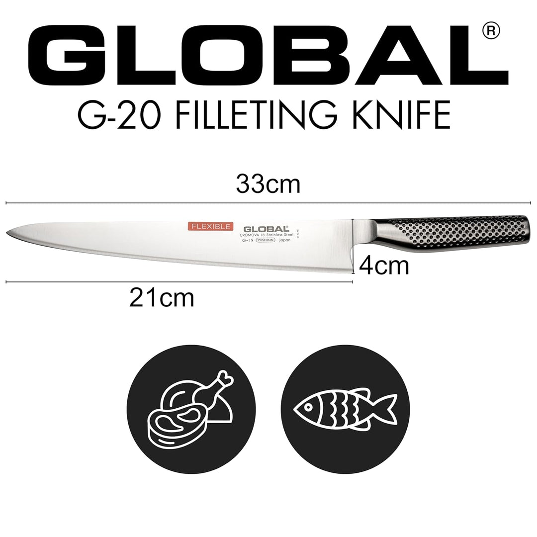 Global G-20 Flexibles Filetiermesser 21cm