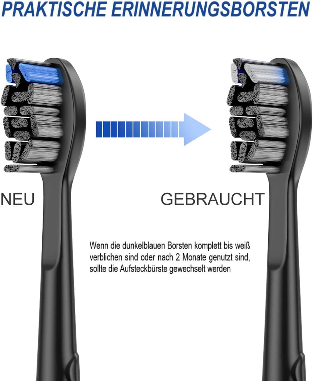 16er Aufsteckbürsten Kompatibel mit Philips Sonicare Elektrische Zahnbürste, 8er Weisse Ersatzbürste