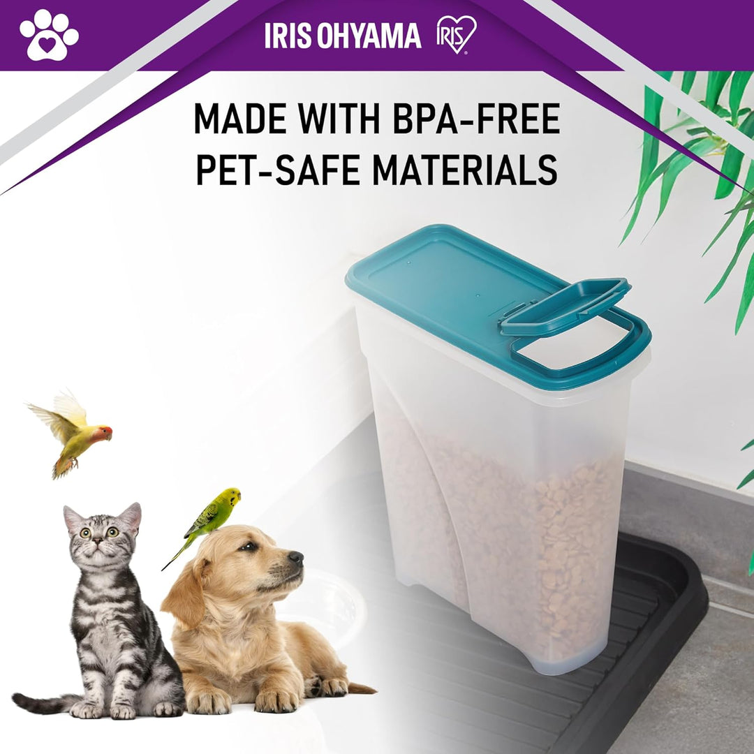 Iris Ohyama, Luftdichte Hundefutterbox, 7 l/3,5 kg, blau, Deckel mit luftdichtem Verschluss, Kunstst