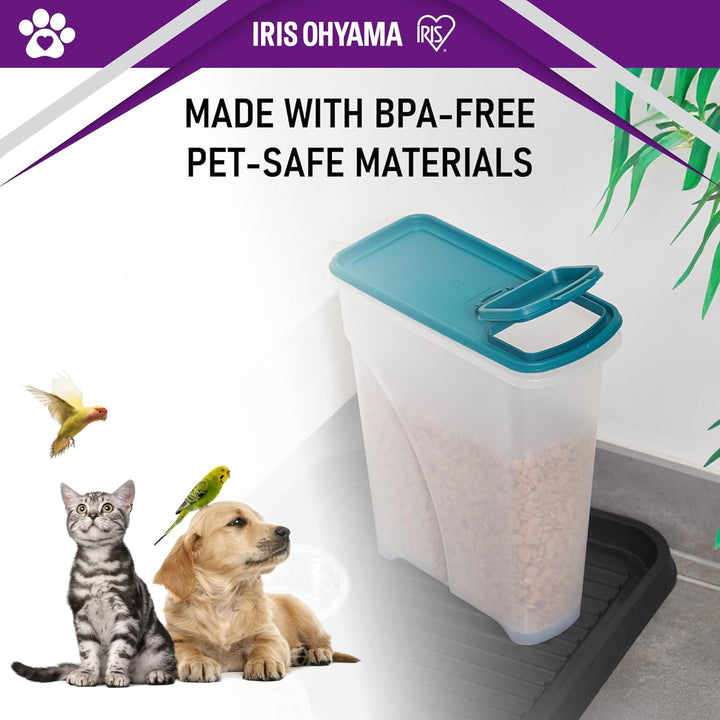 Iris Ohyama, Luftdichte Hundefutterbox, 7 l/3,5 kg, blau, Deckel mit luftdichtem Verschluss, Kunstst