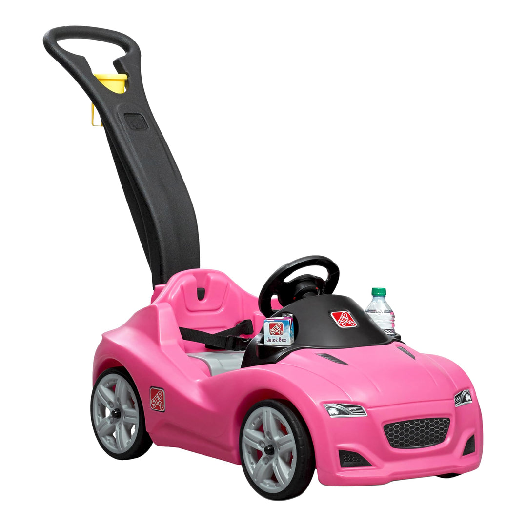 Step2 Whisper Ride Kinderauto/Rutscher in Rosa | Spielzeug Auto mit Schiebestange | Kinderfahrzeug/R