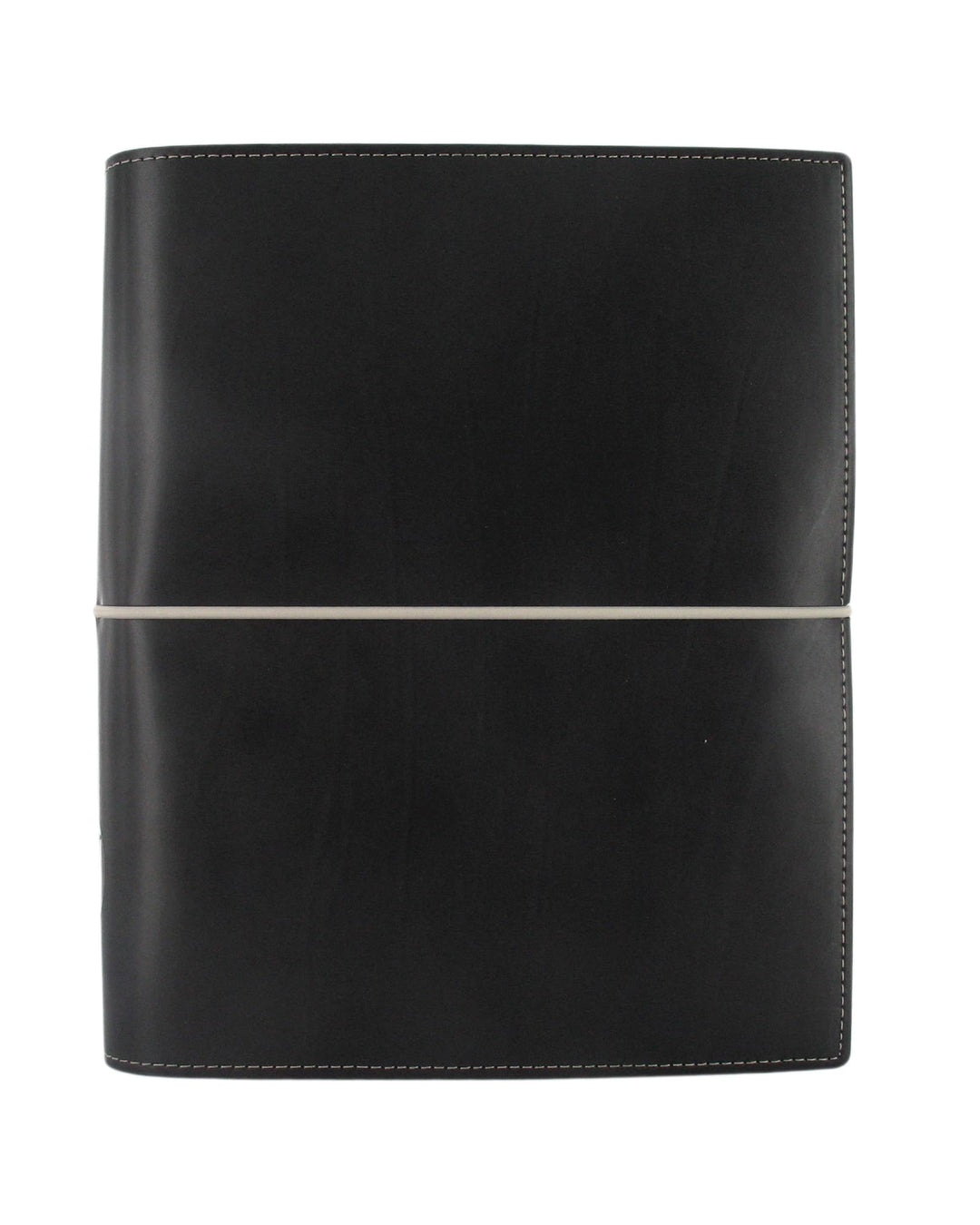 Filofax Domino Persönlicher Organiser Gummibandverschluss nachfüllbar A5, Schwarz schwarz Single, sc