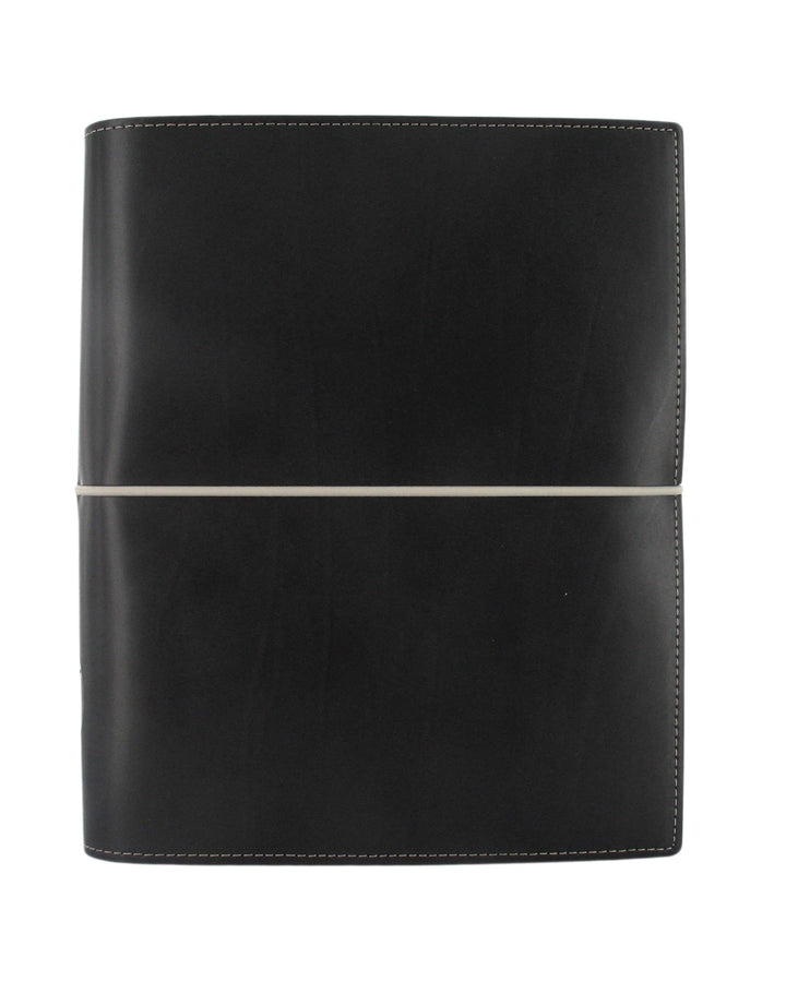 Filofax Domino Persönlicher Organiser Gummibandverschluss nachfüllbar A5, Schwarz schwarz Single, sc